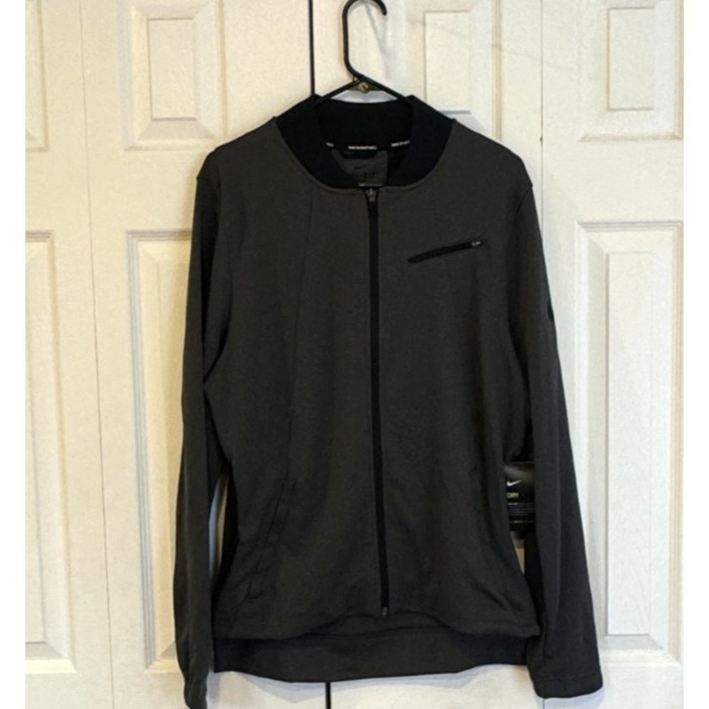 NEW Nike Elite Dry-Fit Basketball Jacket‎ Grey Black Men's Size Med 830833-060